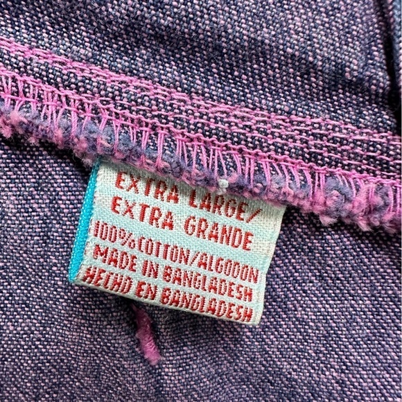 Vintage 90's Disney Eeyore Denim Overalls Shortalls Y2K Xlarge - Picture 8 of 8